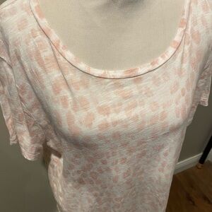J. Crew Light Pink Patterned Short Sleeve Tee